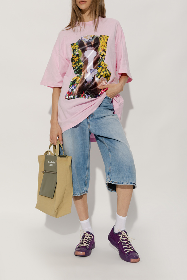 top logo sneakers - Purple 'Ballow Soft Tumbled Tag